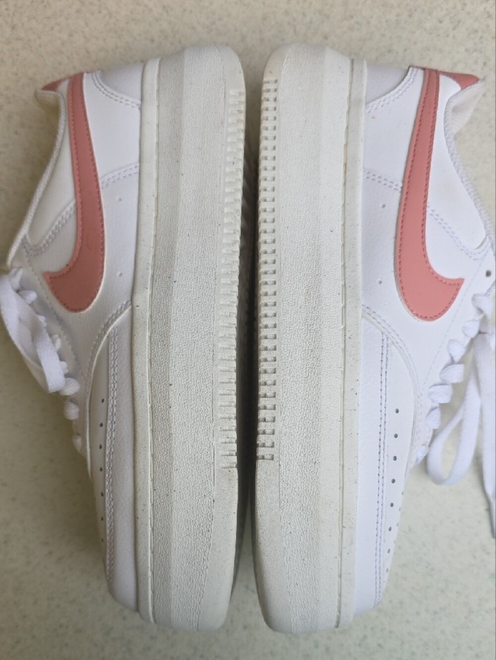 Nike Court Vision Alta Platform Sneakers White Pink Women's Size 9.5 - Picture 14 of 15